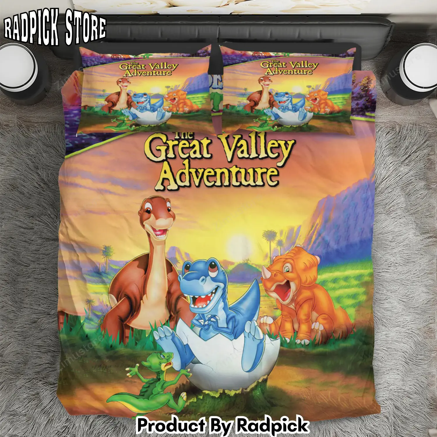 Radpick the land before time poster 7 3pcs 3pcs bedding set duvet cover and pillow cases gift for fan rp3271146